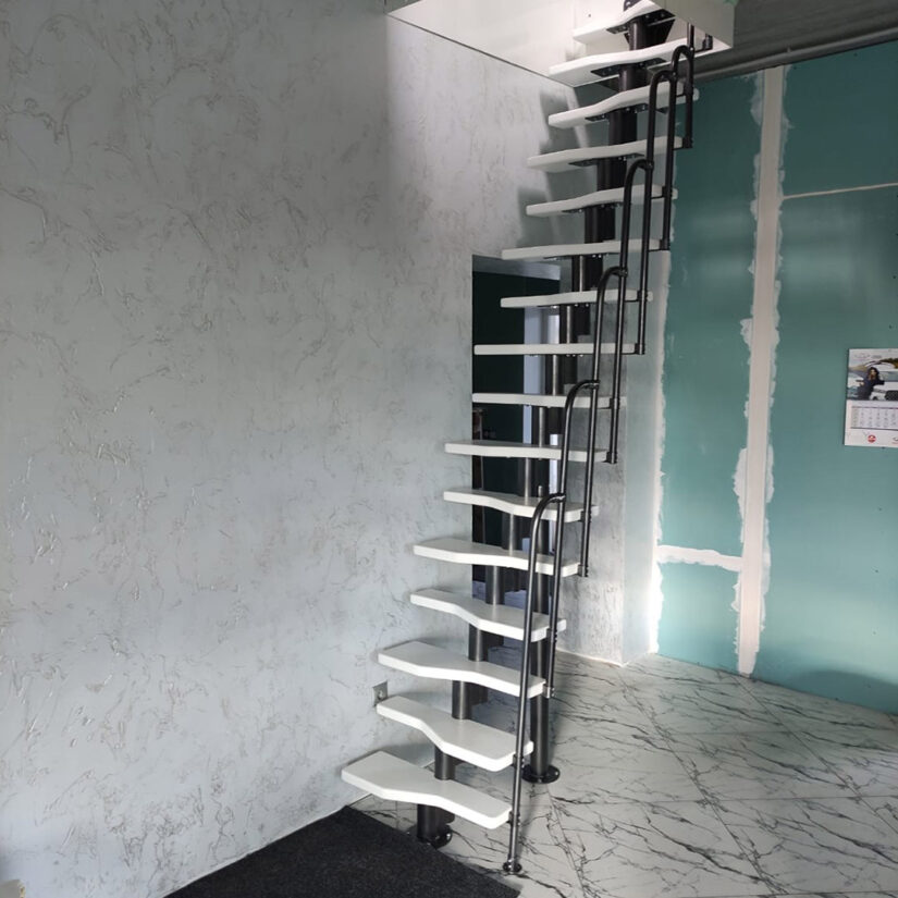 Лестница "гусиный шаг" - фото от клиента